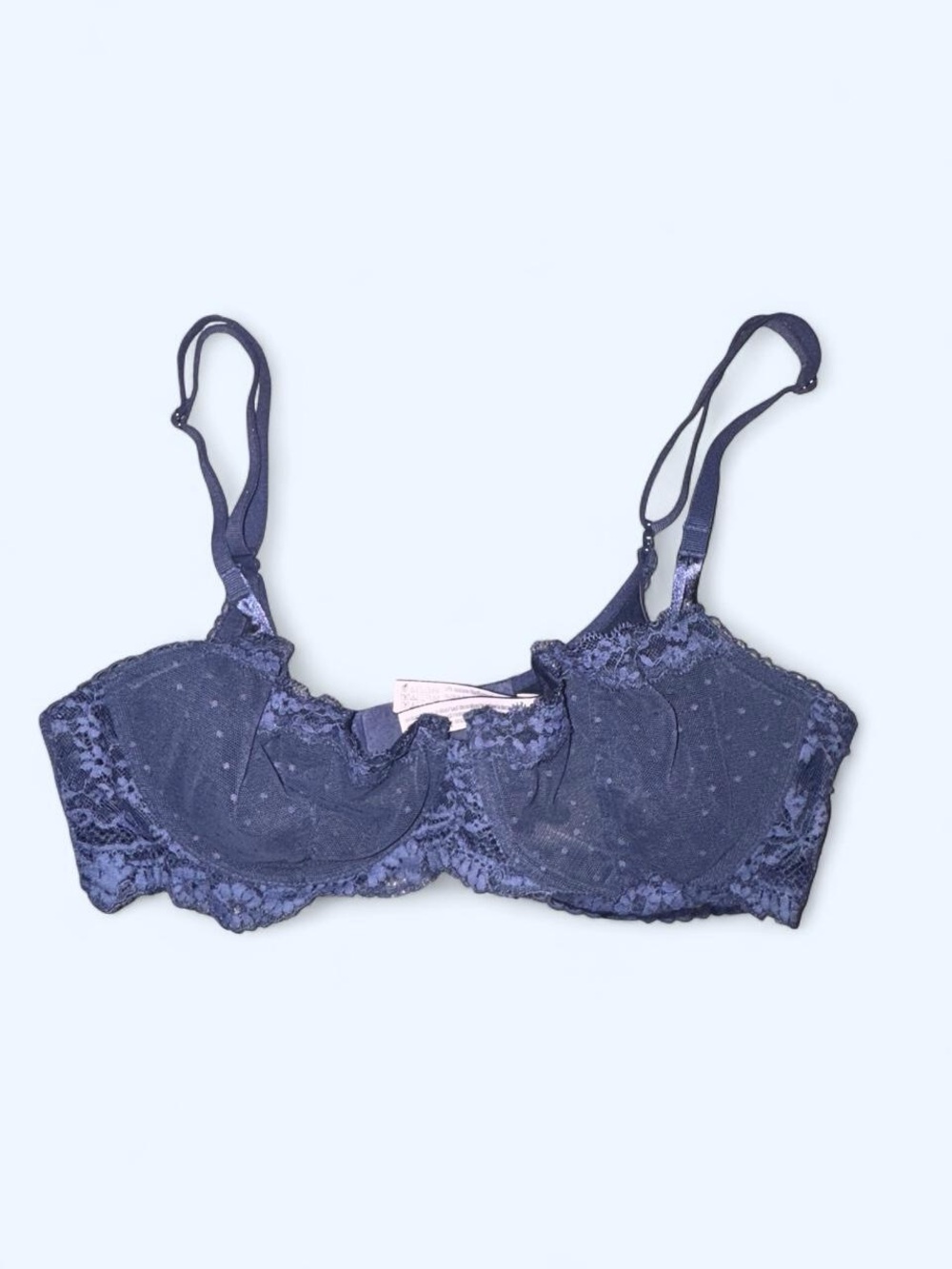 Victoria’s Secret Navy Blue Lace Unlined Bra 34C
